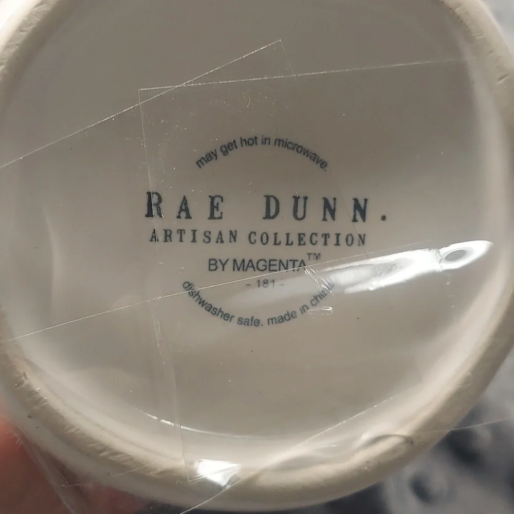 Rae Dunn White Cream Shark Top Mugs Set - Daddy Shark & Mommy Shark